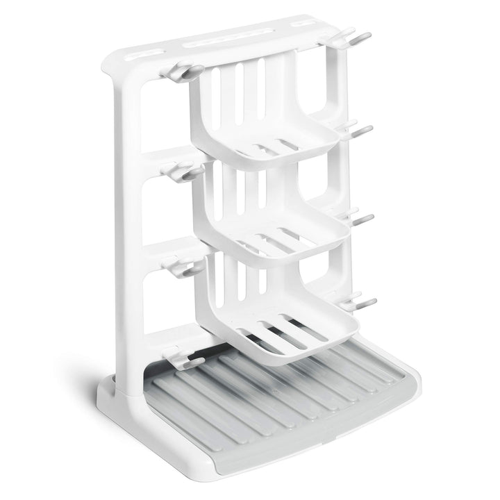 Munchkin Tidy Dry Space Saving Baby Bottle Drying Rack, White, 1 Count (Pack of 1) Tidy Drying Rack,
