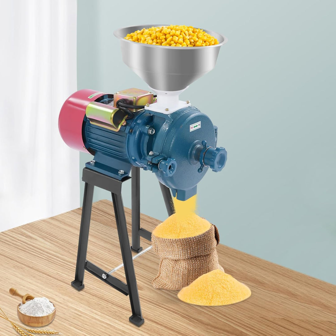 Getreidemühle Elektrisch 2200W, 75kg/h Mais Weizen, Getreidequetsche, EU-Stecker, Mohnmühle für Getr