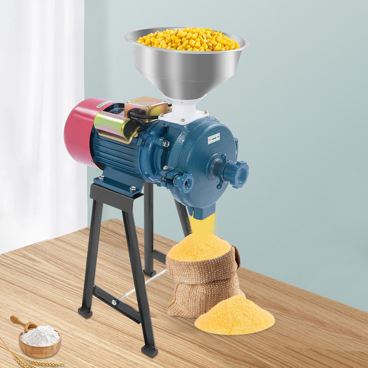 Getreidemühle Elektrisch 2200W, 75kg/h Mais Weizen, Getreidequetsche, EU-Stecker, Mohnmühle für Getr