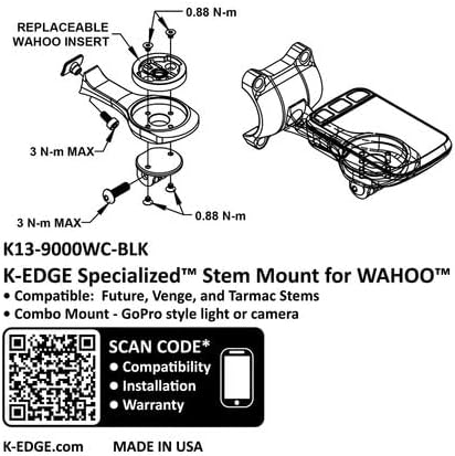 K-EDGE Future Computerhalterung für spezielle Vorbauten und Lenker (Garmin Combo Mount), Garmin Comb