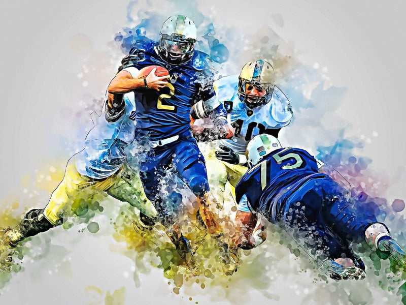 CALVENDO Puzzle American Football extrem 1000 Teile Lege-Grösse 64 x 48 cm Foto-Puzzle Bild von Pete