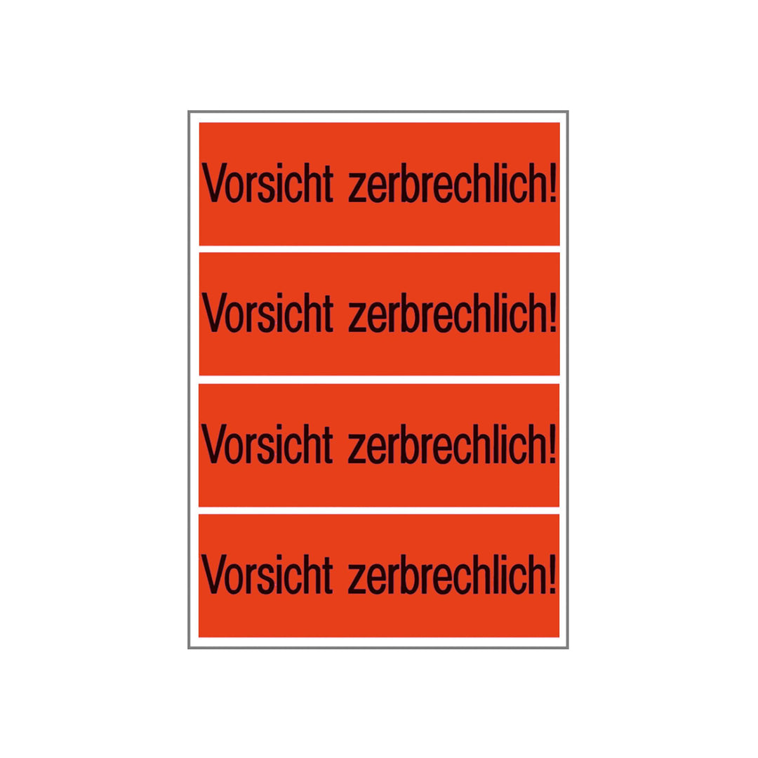 HERMA 6758 Vorsicht zerbrechlich Aufkleber, 1000 Stück, 39 x 118 mm, selbstklebend, klein, Warnhinwe