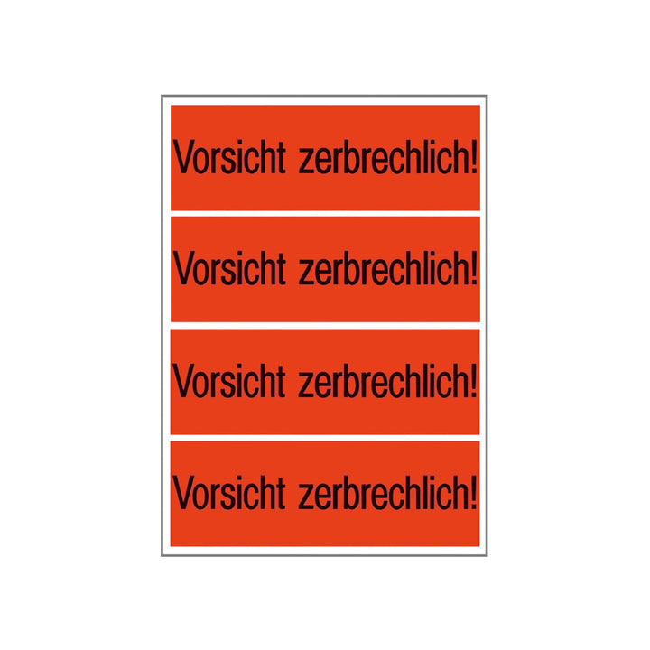 HERMA 6758 Vorsicht zerbrechlich Aufkleber, 1000 Stück, 39 x 118 mm, selbstklebend, klein, Warnhinwe