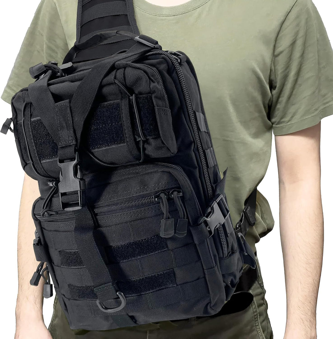 Alephnull Taktische Brusttasche Molle Wandern Daypack Sling Tasche Crossbody-Umhängetasche für Outdo