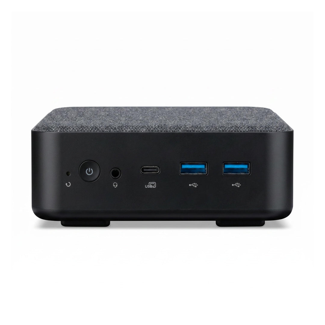 Acer Veriton NUC | N100 | RAM: 8GB | SSD: 250GB | Mini PC | Schwarz | Stoffdeckel | Windows 11 Pro |