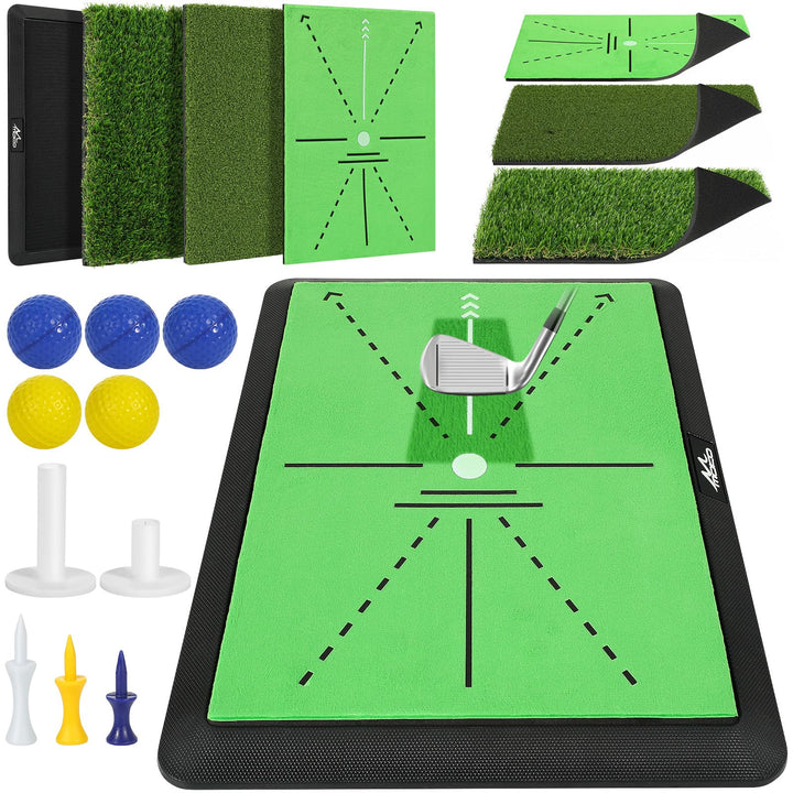 MoKo Golf-Schlagmatte, Golfmatte mit Schwungbahn-Feedback, Zusätzliche Austauschbare Trainingsmatten
