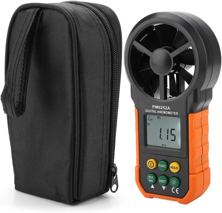 PEAKMETER PM6252A Tragbares digitales Windgeschwindigkeitsmessgerät, Hintergrundbeleuchtung des Anem