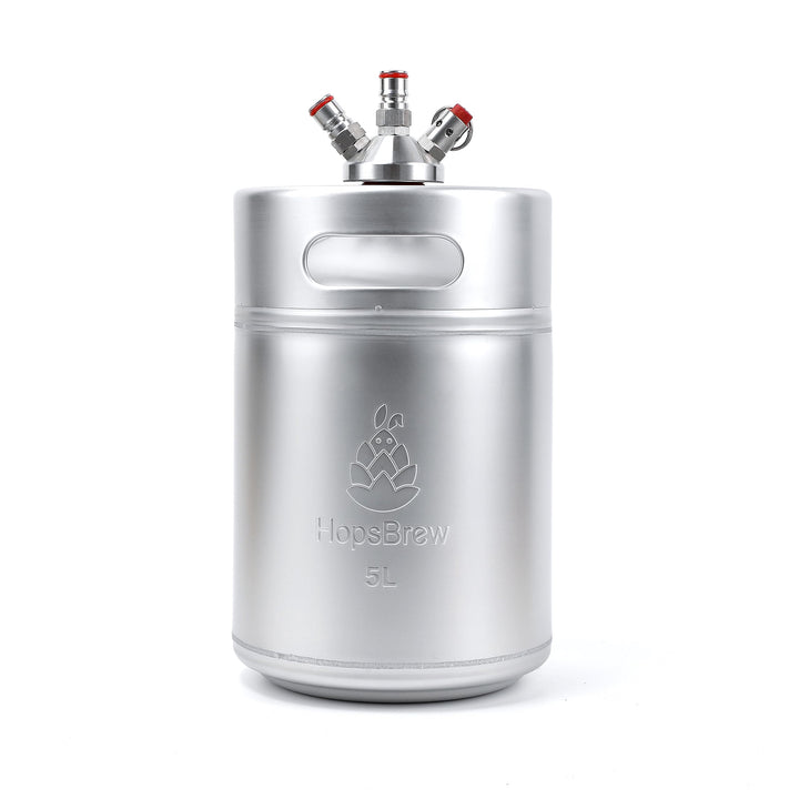 Mini 304 Edelstahl Keg Growler (5L Standard Silber mit Speer)