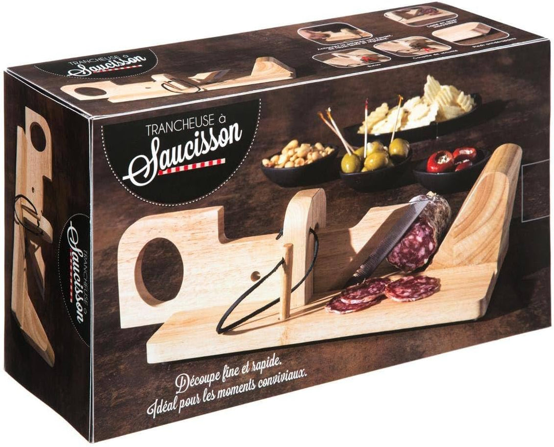 Secret de Gourmet - Fleischschneider - Deli Slicer, Holz, Abmessungen 17,5x28,5x10 cm