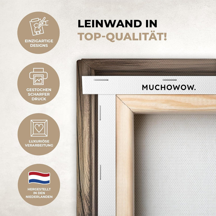 MuchoWow© Leinwandbild Gross 120x80 cm XXL Dekoration Wohnzimmer Bilder Pictures Wall Decoration Liv