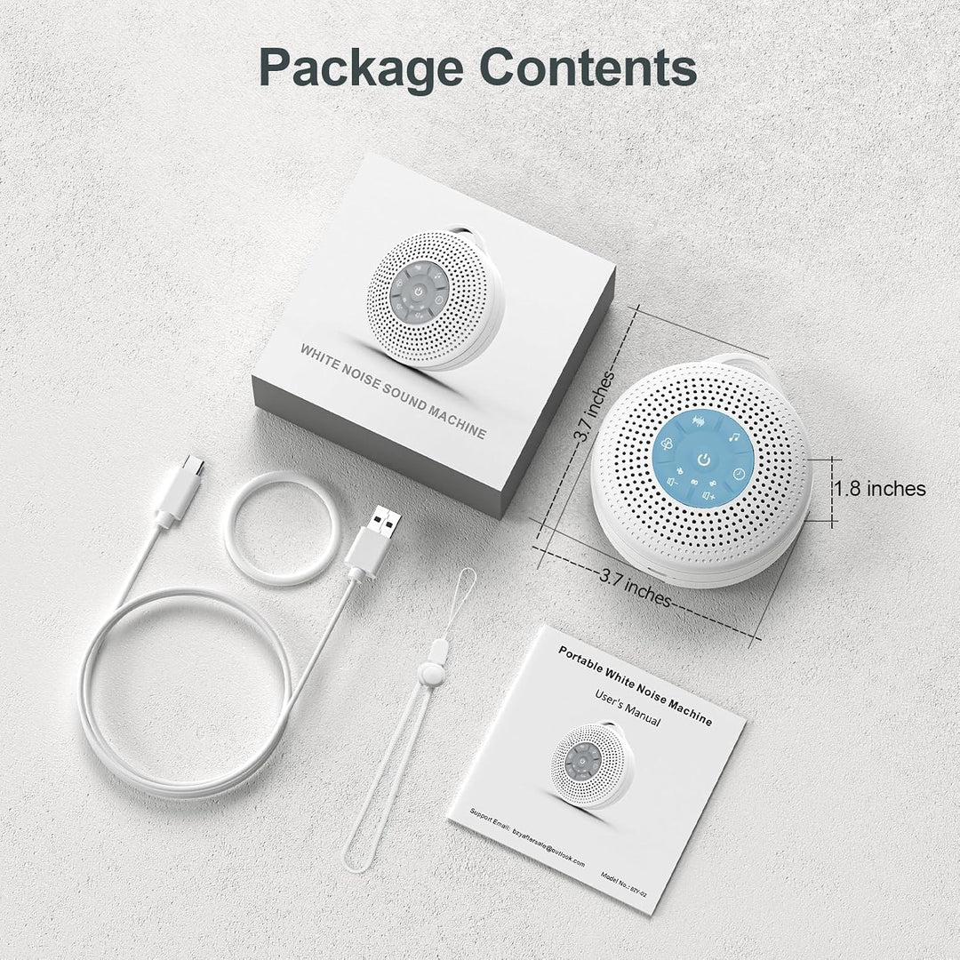 White Noise Machine Baby, Einschlafhilfe Babys mit 2000mAh Akku,Portable Sound Machine for Adults,21