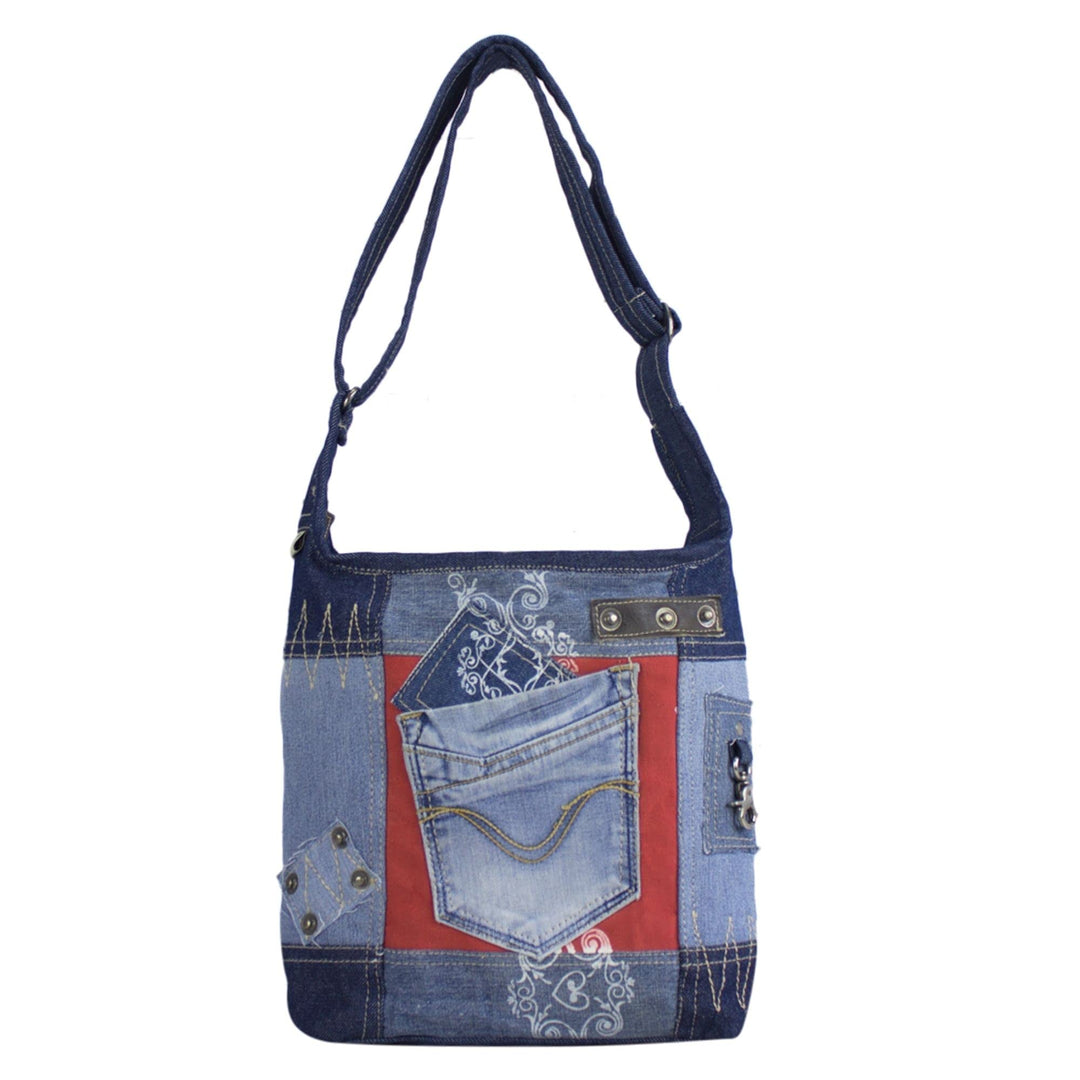 Sunsa Damen Tasche Umhängetasche, Canvas bag, Jeans/Denim Taschen, Hobo Schultertasche Damentaschen