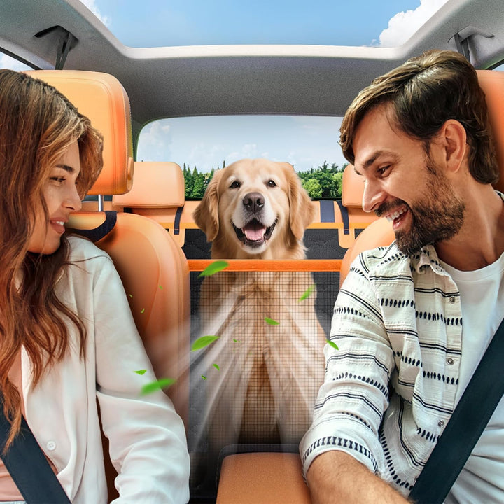 JOEJOY Hundedecke Auto Rückbank mit Harter Unterseite, Hundesitz Auto Rückbank Verbreitert, Hunde Au