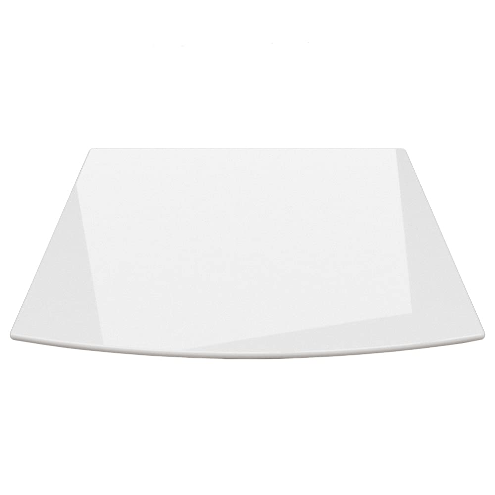 WEIssE Kamin Glasbodenplatte Funkenschutz Kaminplatte Glas Ofen Platte NEU (Mit Dichtung (beidseitig