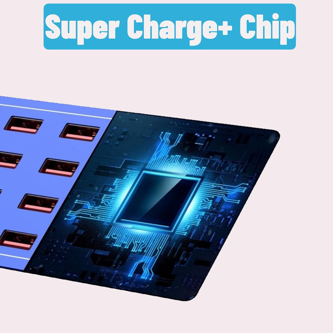 Bewinner USB Ladegerät Mehrfach 20 Ports, 100 W Schnellladegerät 5 V 20 A Schnellladung 20 Anschlüss