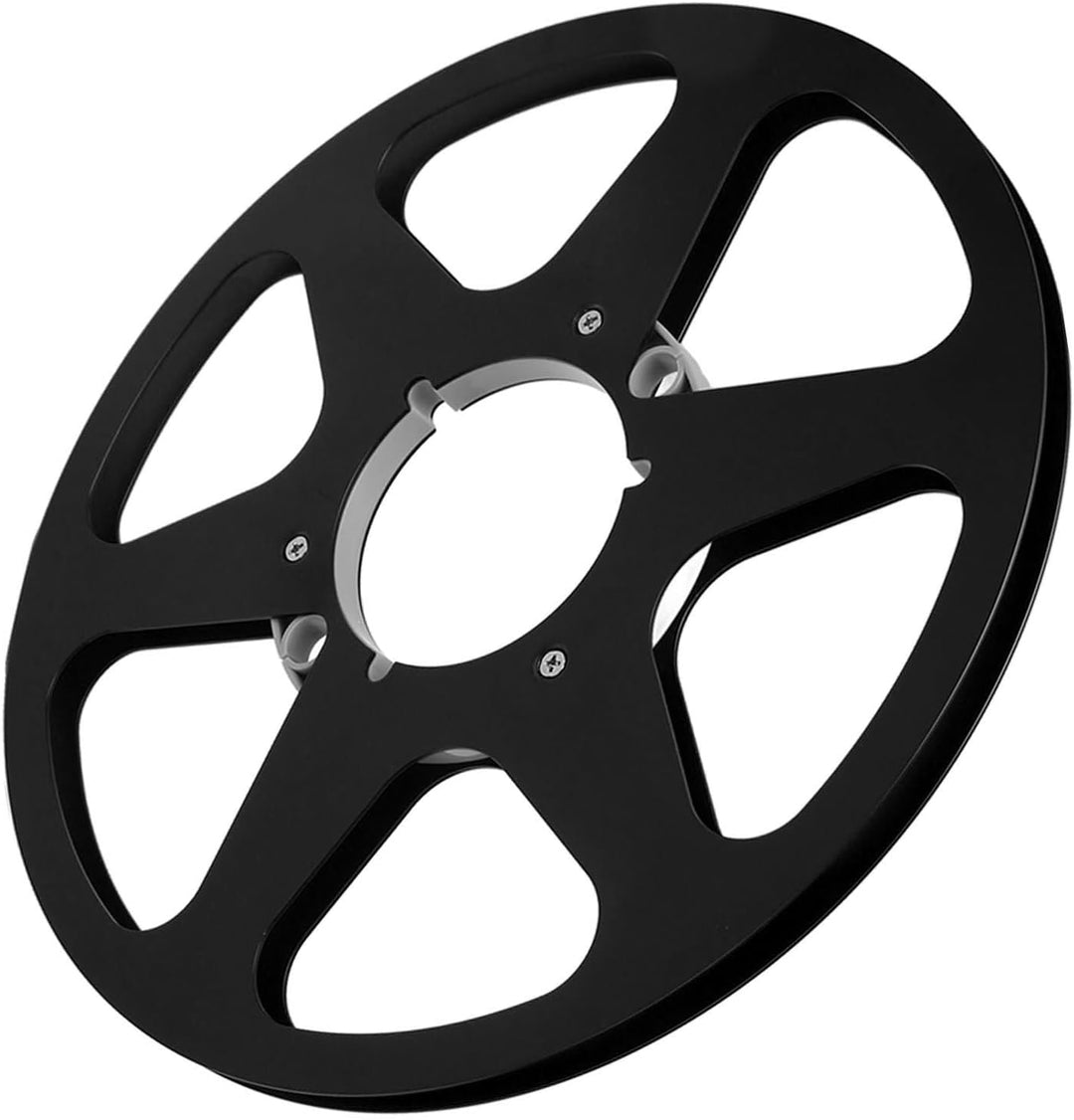 Leere 10-Zoll-Tonbandspule aus Vollaluminium, 6 Windwiderstandslöcher, Geräuschreduzierung für Besse