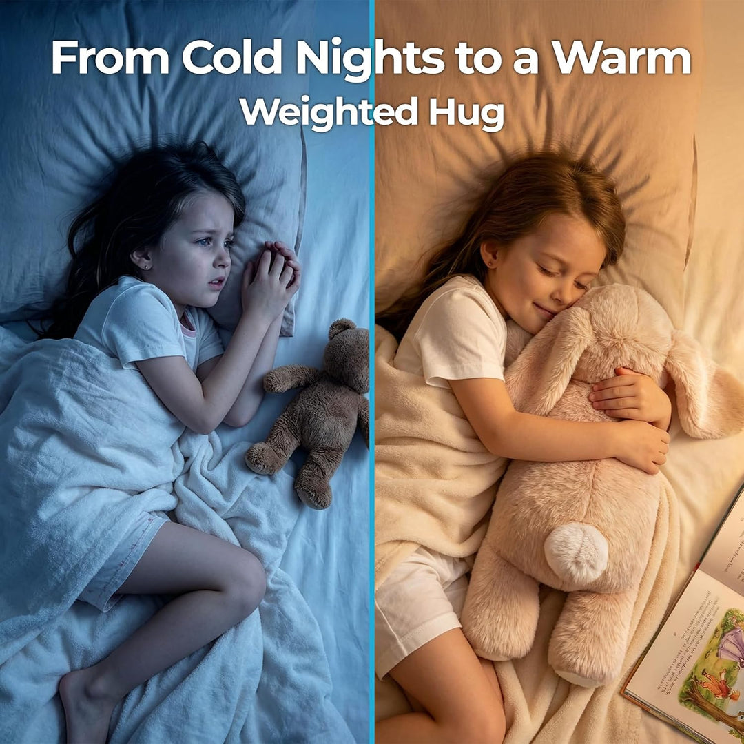 Mewaii 2,3 kg Hase Kuscheltier, Gewichtskuscheltiere für Erwachsene Kids | Erwärmbar Kühlbar, Gewich