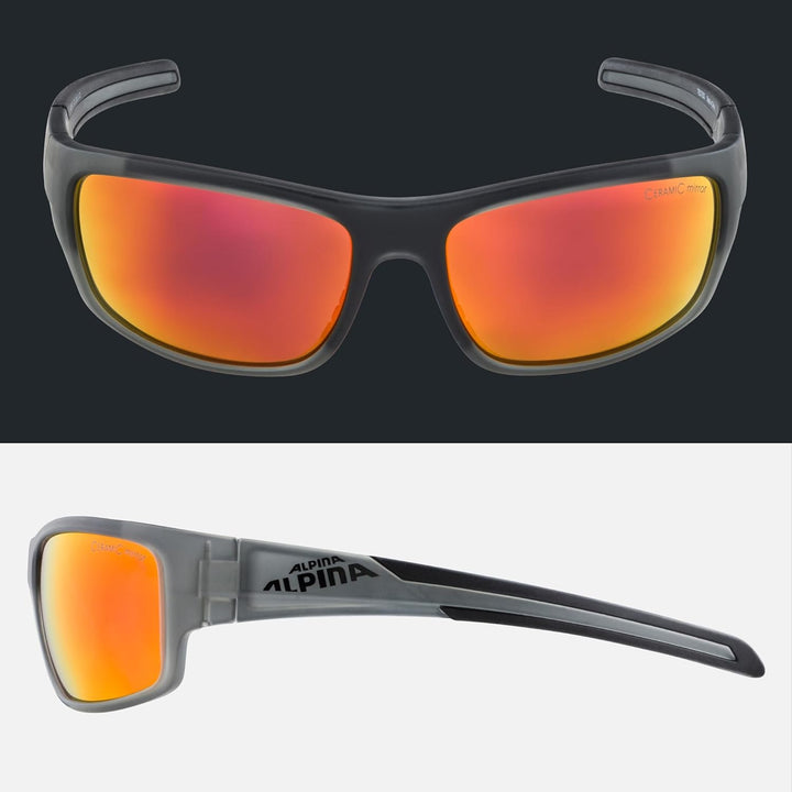 ALPINA TESTIDO - Verspiegelte und Bruchsichere Sport- & Fahrradbrille Mit 100% UV-Schutz Für Erwachs