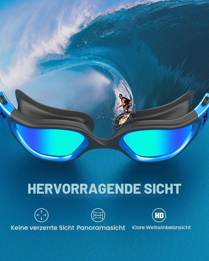 ZIONOR G1 - Polarisierte Schwimmbrille für Unisex und Erwachsene und Damen, beschlagfrei, 100% UV-Sc