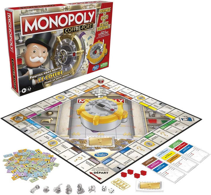 Monopoly Safe, Brettspiel für Familie und Kinder, 2 6 Spieler, ab 8 Jahren, inklusive Safe