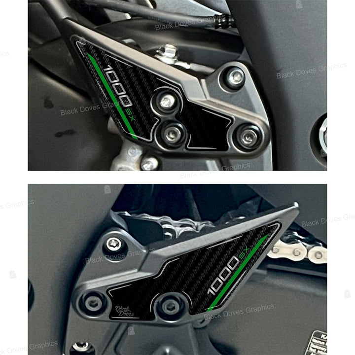 Harzbeschichtete 3D-Aufkleber kompatibel mit KAWASAKI Ninja 1000 SX 2020-2022 (Einstiegsschutz) Absa