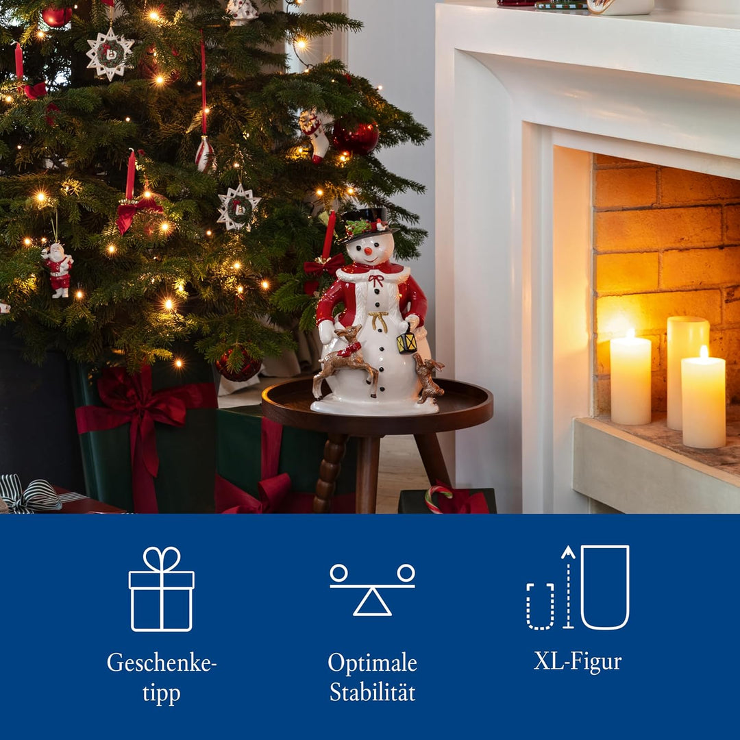 Villeroy & Boch – Christmas Toy's Figurine "Schneemann" Bunt, Figur Weihnachten, Handbemalte Schneem