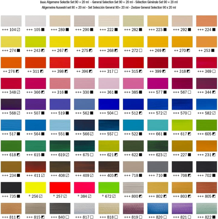 Amsterdam Talens Acrylfarben-Set General Selection 90", 90 x 20 ml