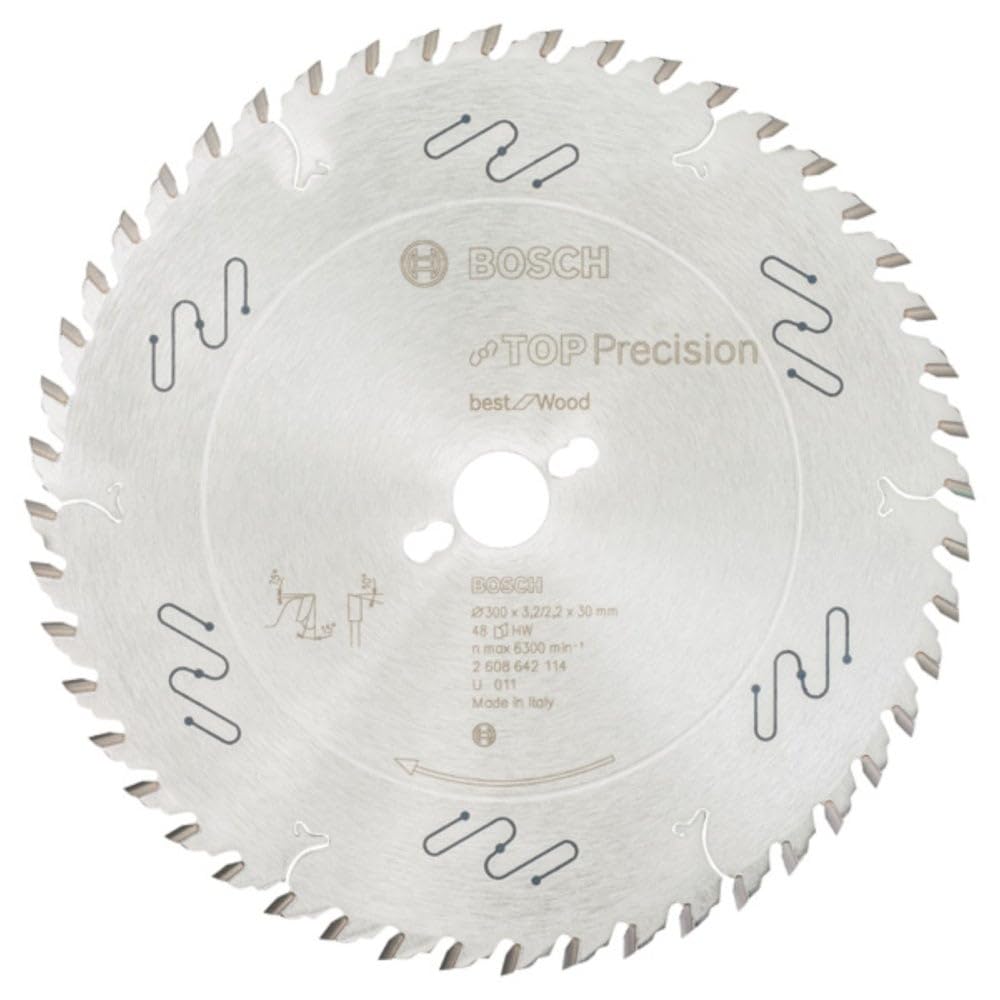 BOSCH Kreissägeblatt Top Precision Best für Wood, 300 x 30 x 3,2 mm, 48, 2608642114, 300 x 30 x 3,2