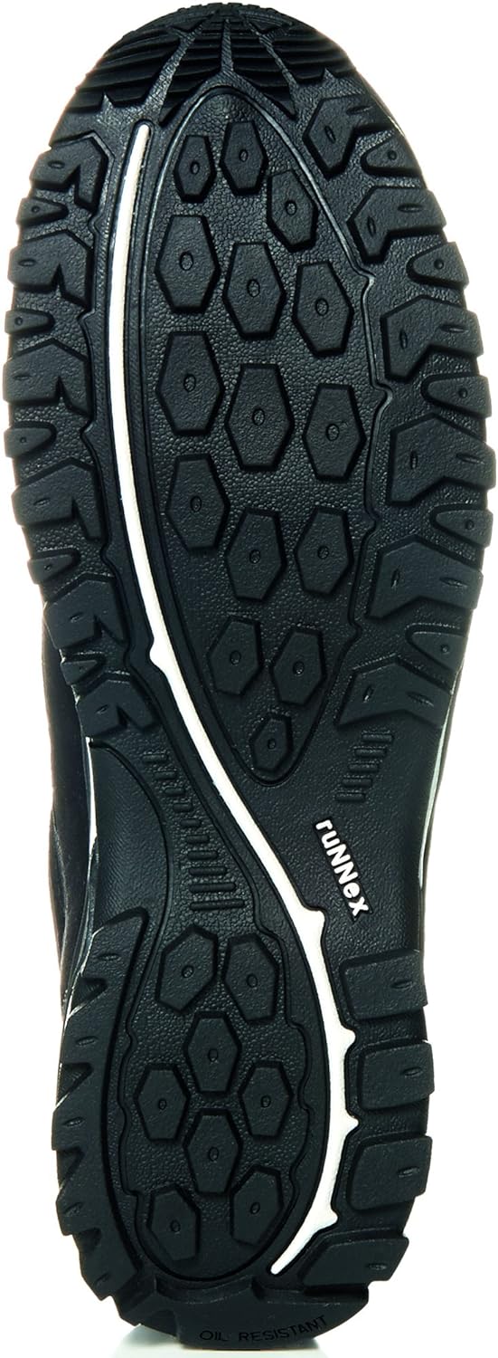 ruNNex 5323-38 S3-ESD-Sicherheitsschnürstiefel LightStar, 38, Schwarz/Weiss/Grau 38 EU Schwarz Weiss