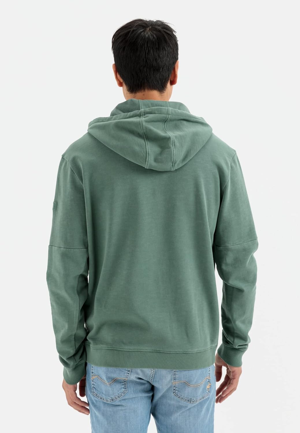 camel active Herren Hoodie aus Reiner Baumwolle M Grün, M Grün