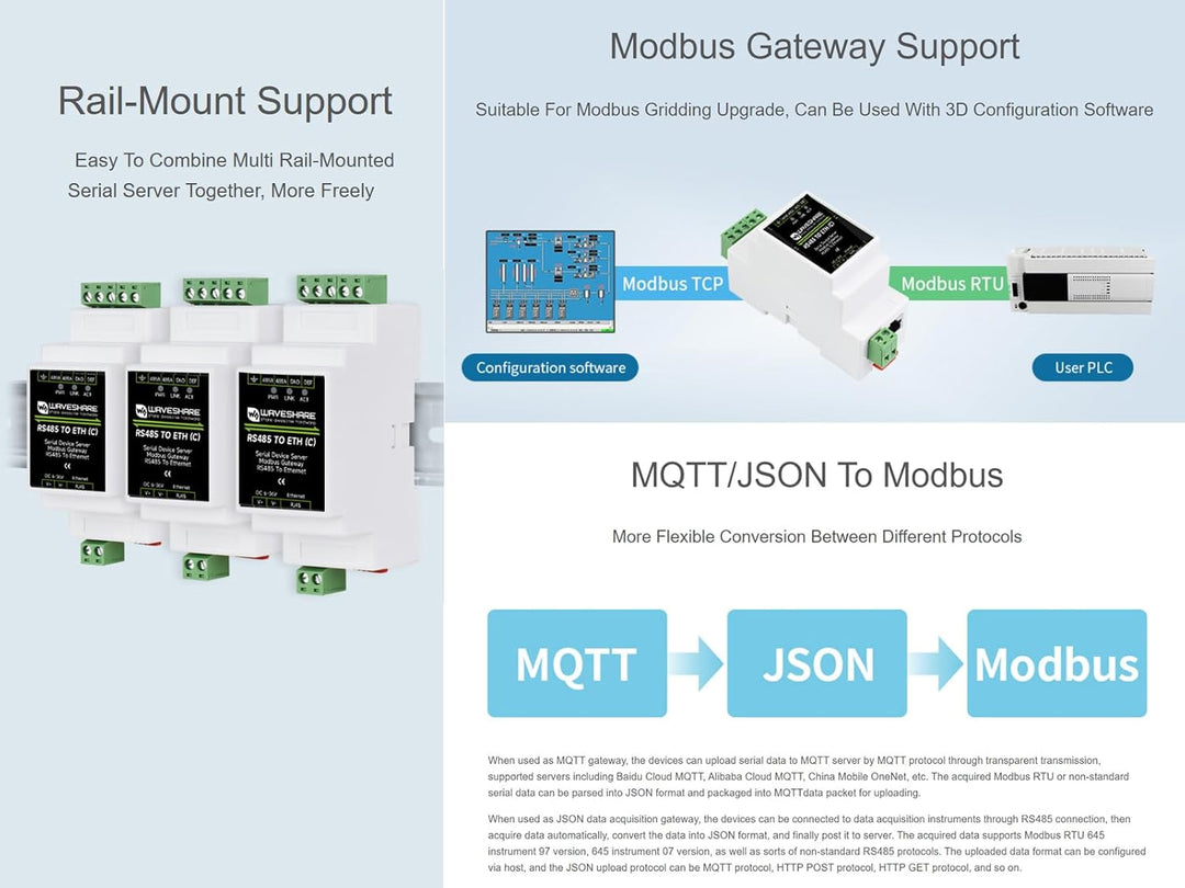RS485 zu RJ45 Ethernet Konverter Modul, Industrieller RS485 Serieller Server, TCP/IP zu Seriell Modu