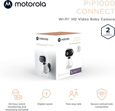 Motorola Nursery PIP1000 Babyphone mit Kamera - Überwachungskamera mit App - Baby Monitor - Nachtsic