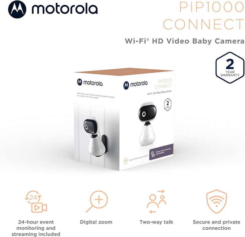 Motorola Nursery PIP1000 Babyphone mit Kamera - Überwachungskamera mit App - Baby Monitor - Nachtsic