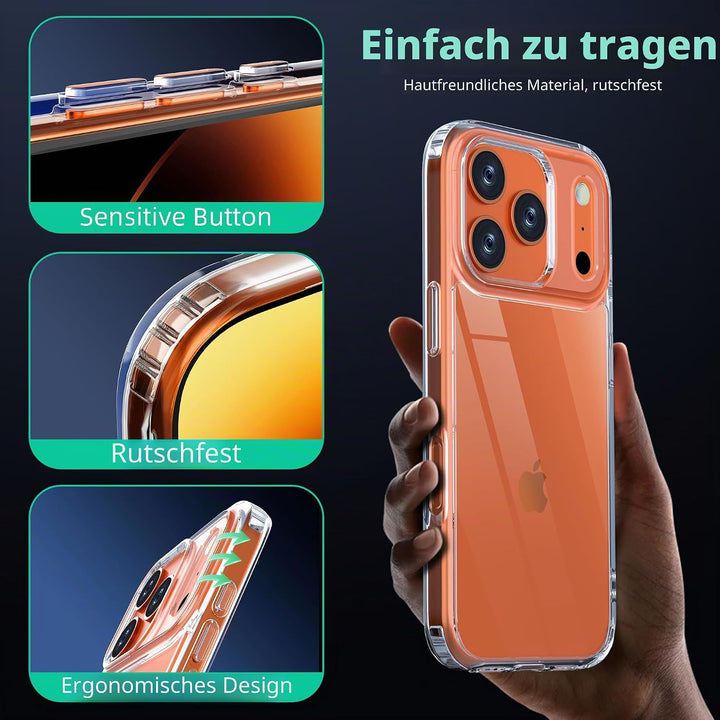 ONES für iPhone 17 Pro Max Ultradünn Hülle, Militärnorm Schutz HandyHülle, Vergilbungsbeständig Krat