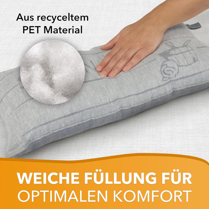 sositex | 1 Premium Saunakissen Lieblingskissen Reisekissen | Design: SAUNIA | Masse: 45 x 22 cm, Le