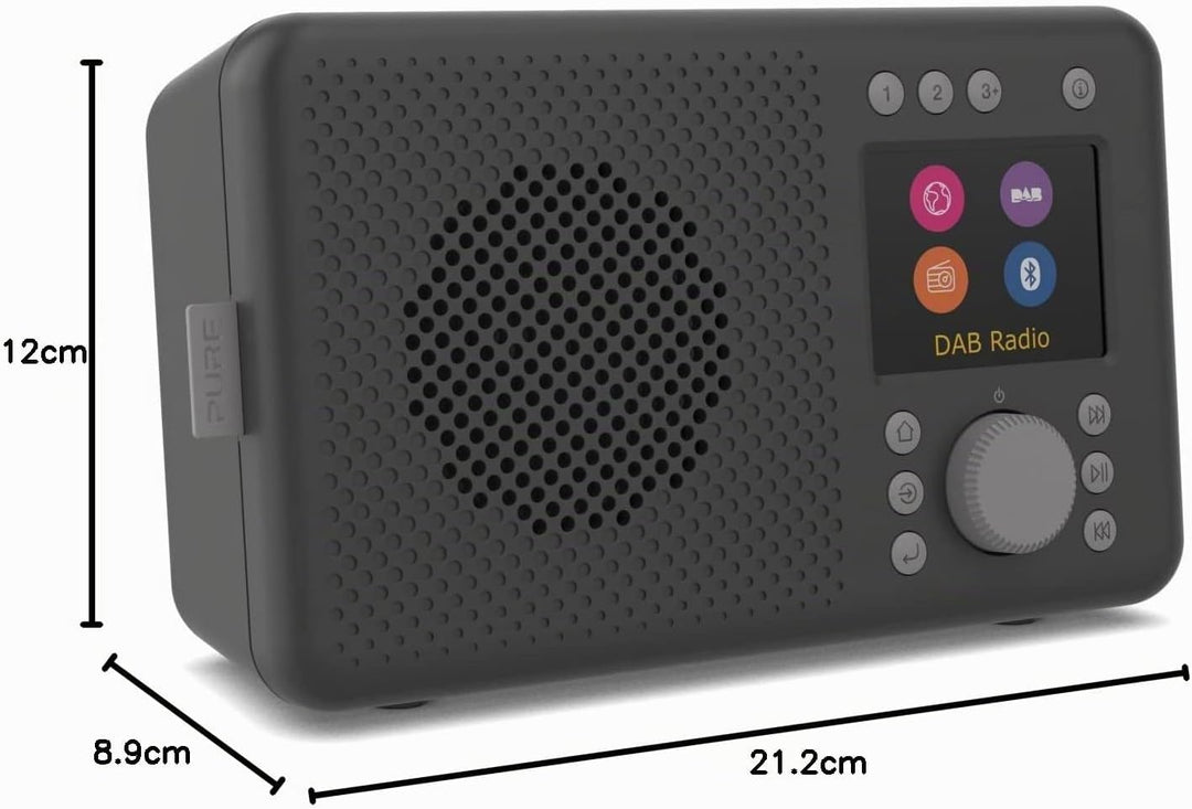 Pure Elan Connect tragbares DAB+ Radio mit Bluetooth 5 (DAB/DAB+ und UKW Radio TFT Farbdisplay 20 Se