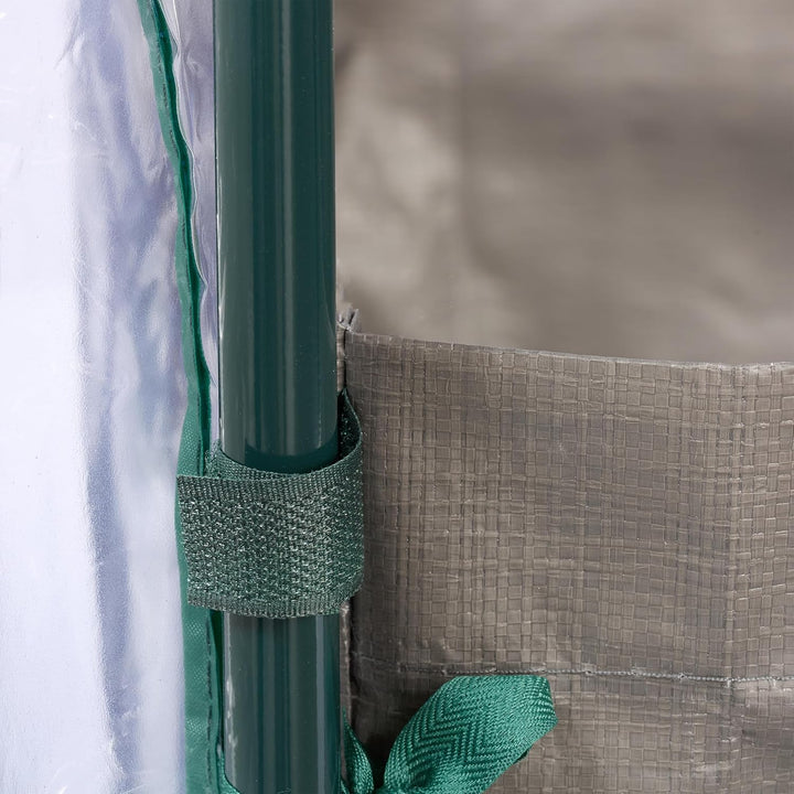Relaxdays Frühbeet, Pflanzsack, HBT: 70x68x50 cm, PVC-Folie, Stahl, Tür mit Reissverschluss, Anzucht