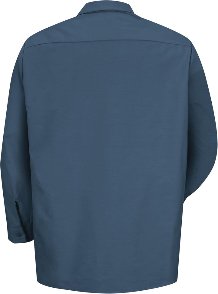 Red Kap Herren Industrial Regular Fit Langarm Button-Down-Arbeitshemd, S Dunkelblau