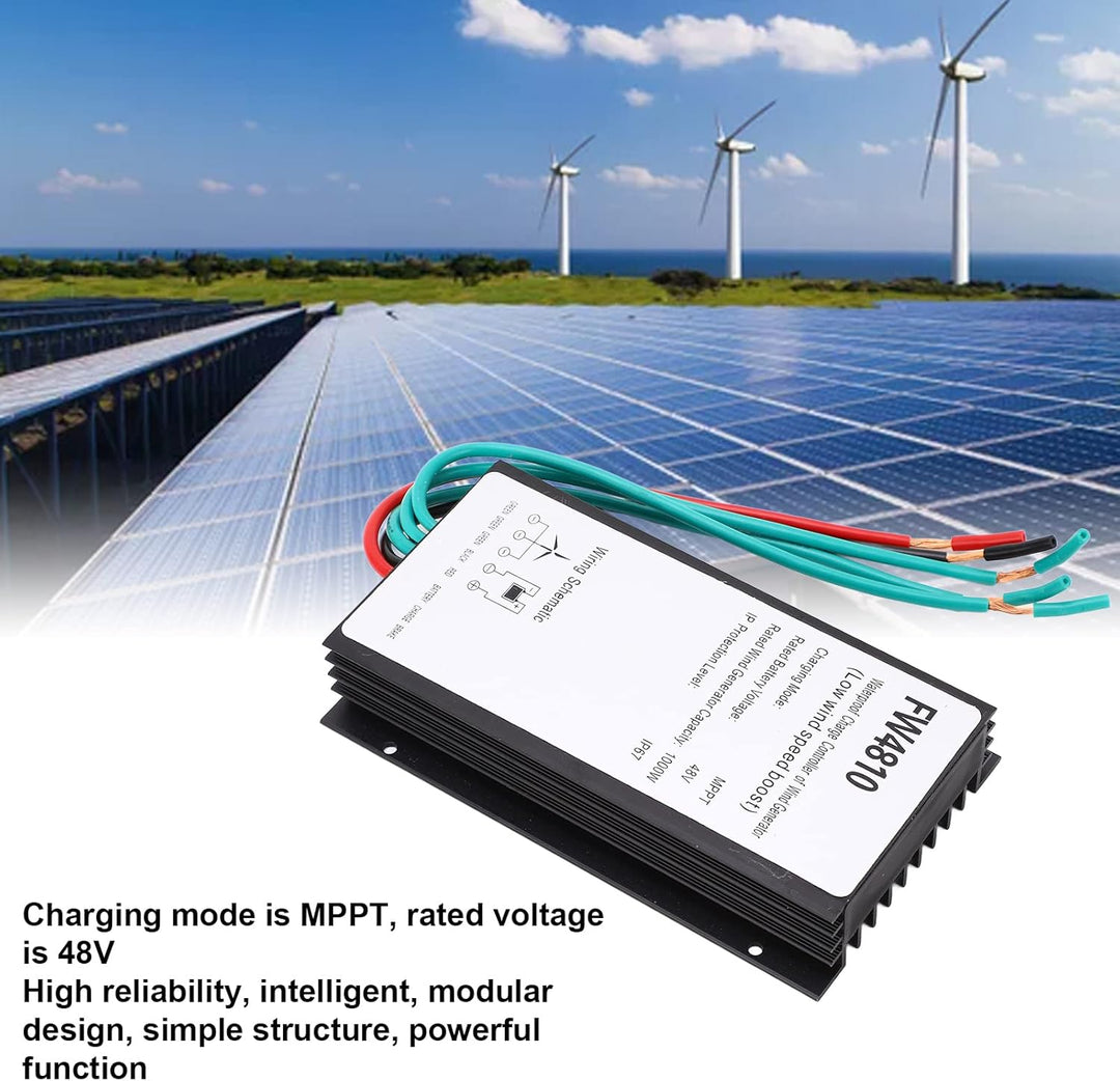 BuyWeek Windturbinen Laderegler, 1000W 48V MPPT Windgenerator Controller IP67 Wasserdicht Windkrafta