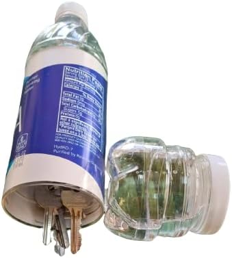 Geheimversteck aus echter Wasserflasche mit doppeltem Boden