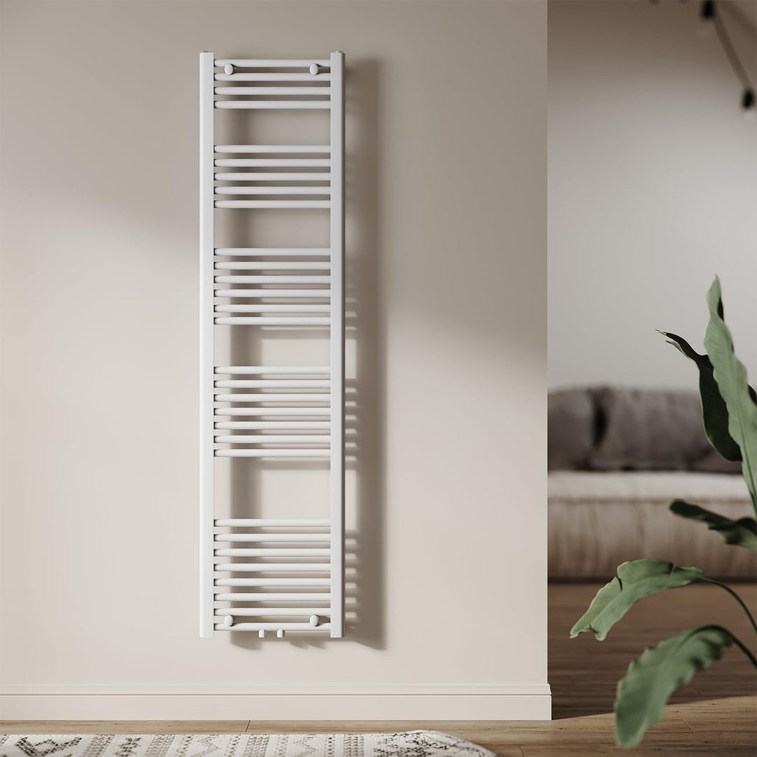 SUNXURY Heizkörper Badheizkörper 1600x400 mm Handtuchheizkörper Mittelanschluss Rundrohr Handtuchwär