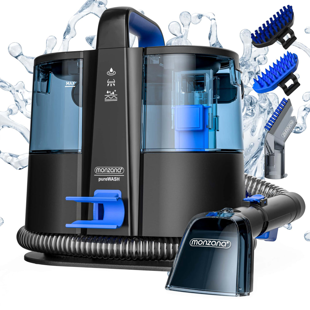 MONZANA® Waschsauger Polsterreiniger Gerät mit 2-in-1 Bürstenaufsatz für Teppiche & Polster 1,2 m Sc