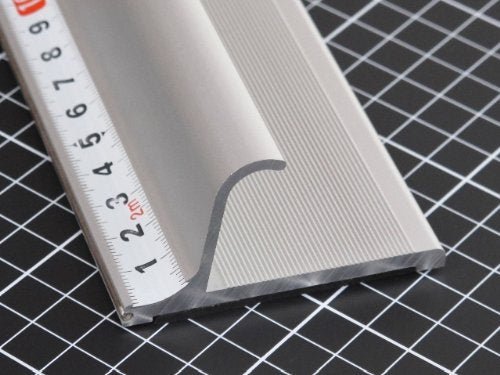 Profi-Sicherheitslineal, 55cm - Schneidelineal mit Griff, Alu Lineal mit Stahlkante, Sicherheitsline