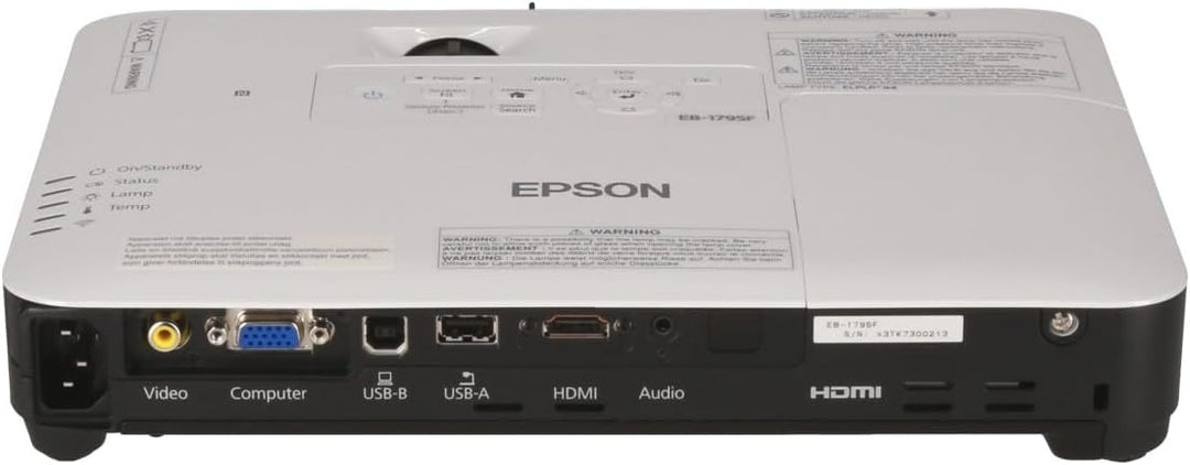 Epson EB-1795F Projektor, Schwarz, Weiss