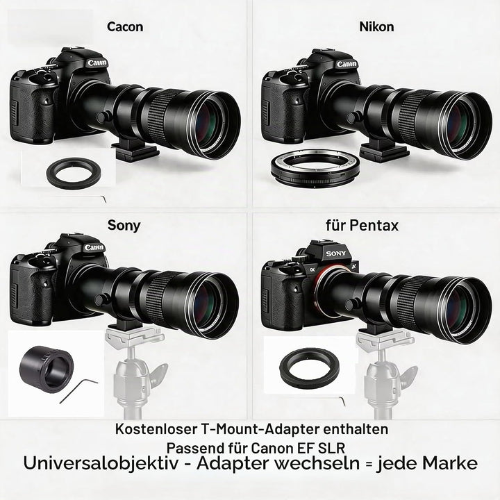 JINTU 420–800mm MF Teleobjektiv Kamera Zoomobjektiv F8.3 für Nikon SLR Kameras D780 D5600 D5500 D540