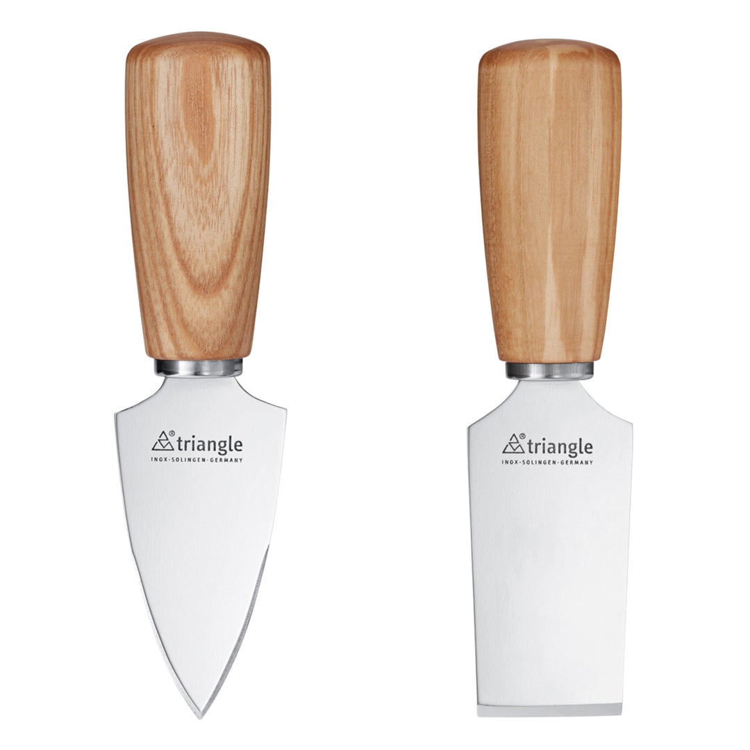 triangle 90 182 02 04 Parmesanmesser-Set Soul 2-tlg. gerade und spitz mit Esche-Griff zum Spalten un