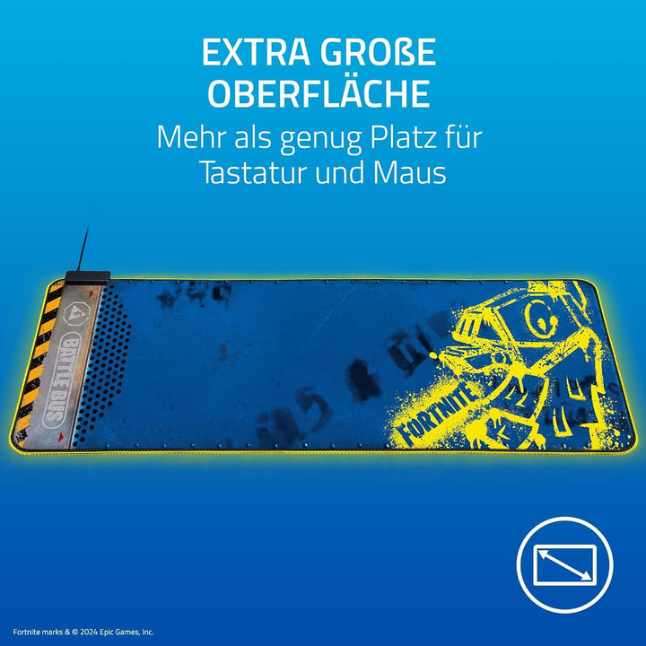 Razer Goliathus Extended Chroma - Fortnite Edition Extra grosse weiche Gaming Maus-Matte mit RGB Bel