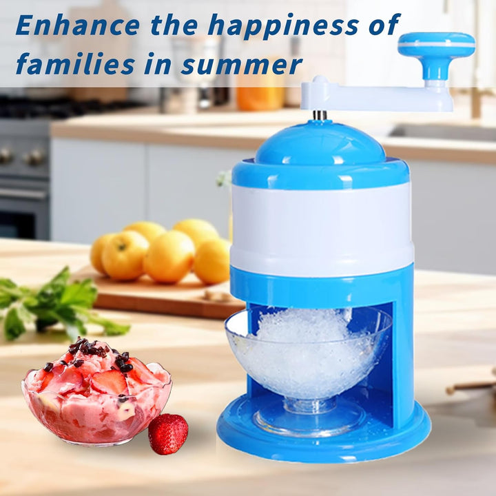 Tragbare Prämie Slush Maschine, Slushy Maker und Slush Eismaschine, Eiscrusher mit Manueller Kurbel,