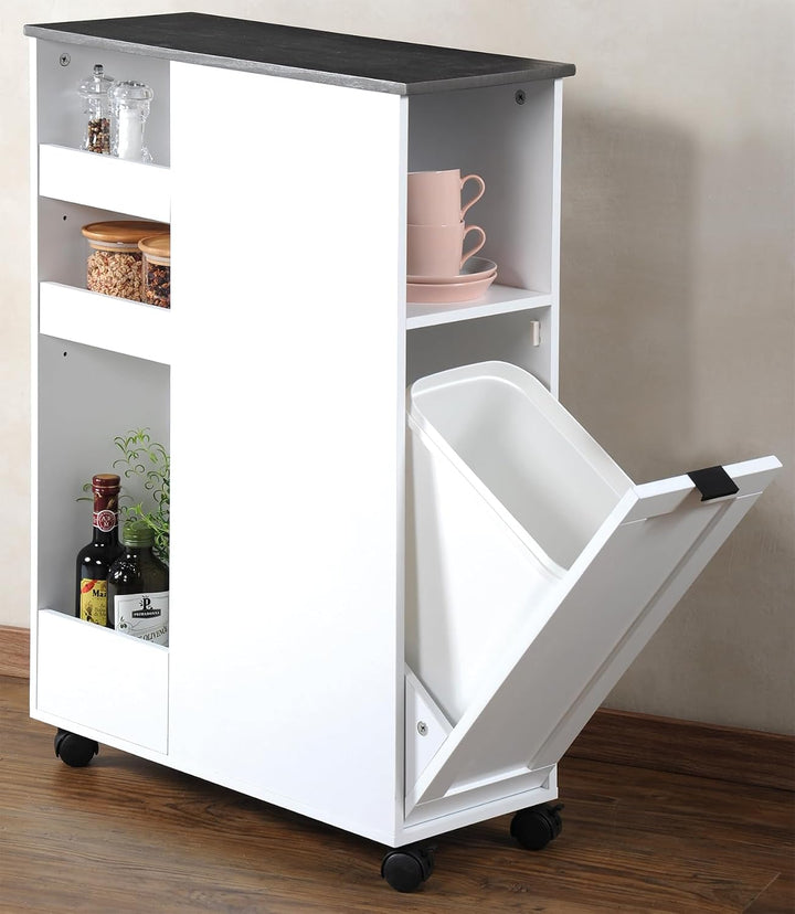 Küchenwagen mit Mülleimer, 60 x 25 x 86 cm, KESPER