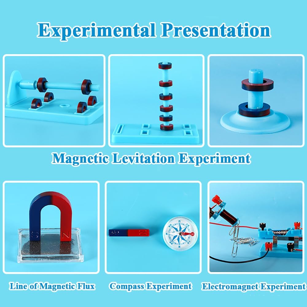 Science Magnets Experiment Set for Kids Elektrizitäts- und Magnetismus-Kit für Studenten Stem Kit Ph